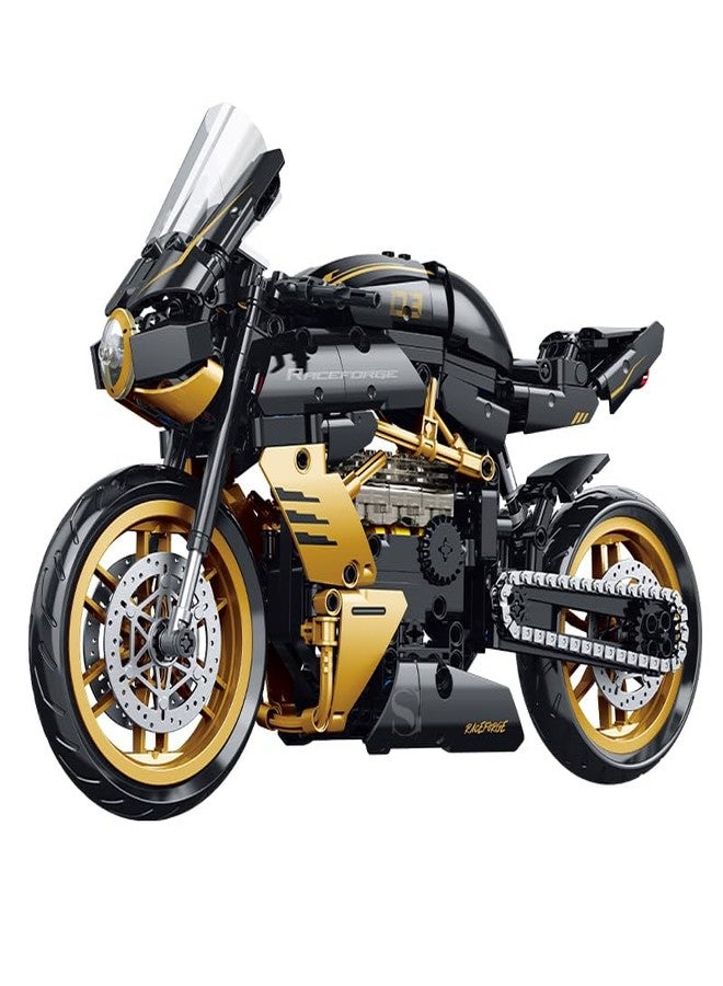 Moizoe 1:8 Motorcycle Building Toys for Adults, STEM Toy Collectible for 14 15 16+ Years Old Boys, Motorcycle Display Model Birthday Gifts(506PCS) - Image 1